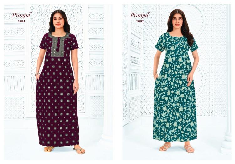 Pranjul pragati vol-19 nighty gown wholesale in hyderabad